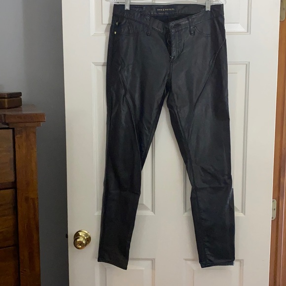 Faux leather pants